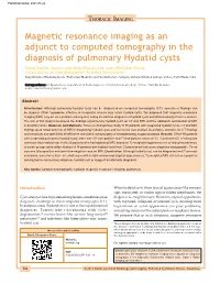 Magnetic Resonance Imaging As an Adjunct to Computed Tomography In