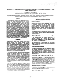 Magsonic™ Carbothermal Technology Compared with the Electrolytic and Pidgeon Processes