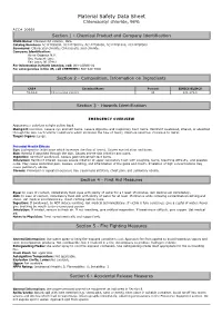 Material Safety Data Sheet