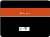 Memory Hierarchy