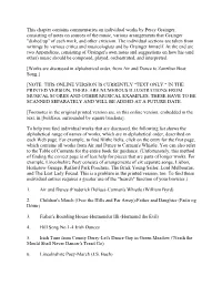 This Chapter Contains Commentaries on Individual Works by Percy