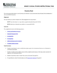 GRADE 3 SOCIAL STUDIES INSTRUCTIONAL TASK Poverty Point