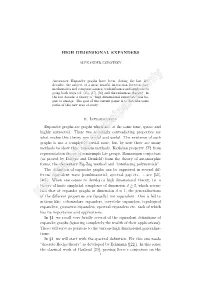 HIGH DIMENSIONAL EXPANDERS 0. Introduction Expander Graphs Are