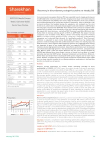 Consumer Goods Recovery in Discretionary Categories Points to Steady Q3 Sector Update