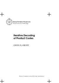 Iterative Decoding of Product Codes