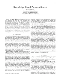 Knowledge-Based Paranoia Search in Skat