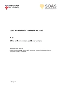 P129 Ethics for Environment and Development