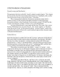 A Brief Introduction to Zoroastrianism