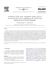 Sensitivity of the Ocean–Atmosphere Carbon Cycle to Ice-Covered and Ice-Free Conditions in the Nordic Seas During the Last Glacial Maximum