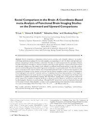Analysis of Functional Brain Imaging Studies on the Downward and Upward Comparisons
