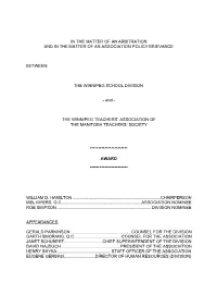 In the Matter of an Arbitration and in the Matter of an Association Policy Grievance