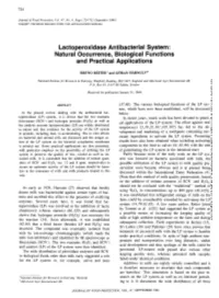 Lactoperoxidase Antibacterial System: Natural Occurrence, Biological Functions and Practical Applications