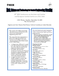 Math, Science and Technology in Control Systems Education