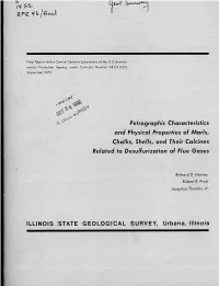 Petrographics of Marls-Chalks-Shells