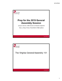 Prep for the 2019 General Assembly Session Jeremy R