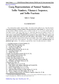 Crazy Representations of Natural Numbers, Selfie Numbers