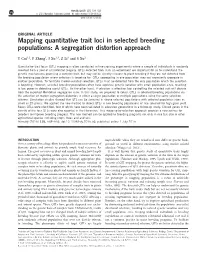 Mapping Quantitative Trait Loci in Selected Breeding Populations: a Segregation Distortion Approach