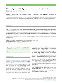 Non-Contiguous Finished Genome Sequence and Description of Streptococcus Varani Sp. Nov