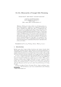 On the (In)Security of Google Safe Browsing