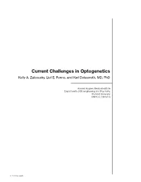 Current Challenges in Optogenetics Kelly A