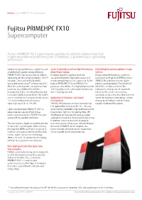 Fujitsu PRIMEHPC FX10 Supercomputer