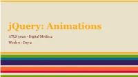 Jquery: Animations