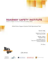 Older Driver Support System Field Operational Test