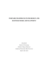 Portable Hammock Stand Design and Business Model Development