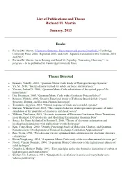 Publications of Electronic Structure Group at UIUC