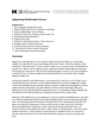 Supporting Multimodal Literacy