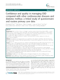 Confidence and Quality in Managing CKD Compared with Other