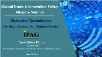 Disruptive Technologies: Do They Worsen the Digital Divide?