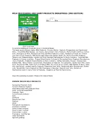 Milk Processing and Dairy Products Industries (2Nd Edition)