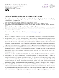 Deglacial Permafrost Carbon Dynamics in MPI-ESM