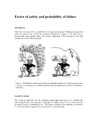Factor of Safety and Probability of Failure