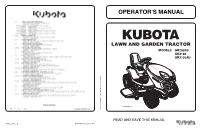 Operator's Manual