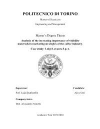 POLITECNICO DI TORINO Master of Science in Engineering and Management