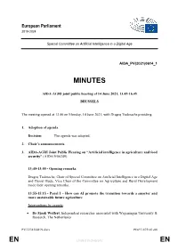Special Committee on Artificial Intelligence in a Digital Age