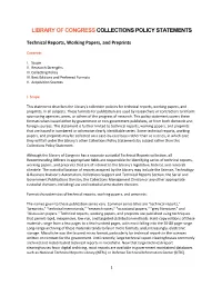 Technical Reports, Working Papers, and Preprints