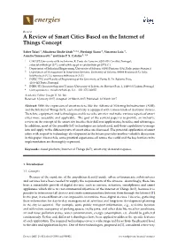 A Review of Smart Cities Based on the Internet of Things Concept