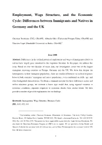 Differences Between Immigrants and Natives in Germany and the UK