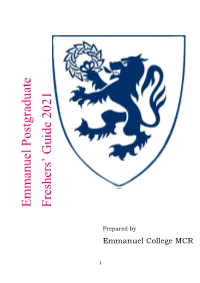 MCR Freshers' Guide 2021