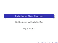 Preliminaries About Functions