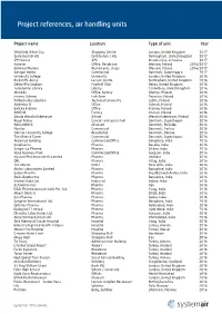 Project References, Air Handling Units