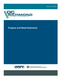 Purpose and Need Statement
