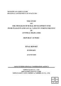 The Study on the Program of Rural Development for Poor Peasants and Local Capacity Strengthening in Central Highlands Republi