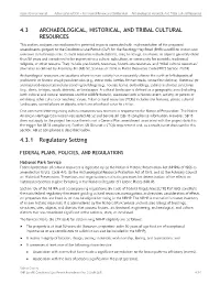 4.4 Cultural Resources (W/RMM Comments