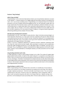 Factsheet “Drug Checking”
