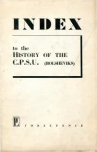 Hlstory of the C.P .S