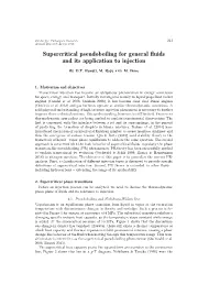 Supercritical Pseudoboiling for General Fluids and Its Application To